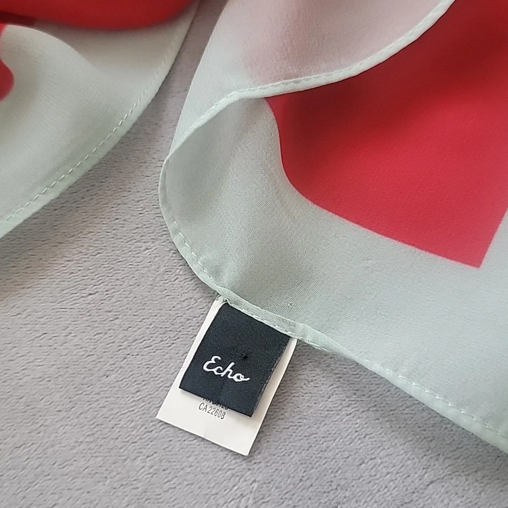 Echo Red and Teal Scarf, 51
